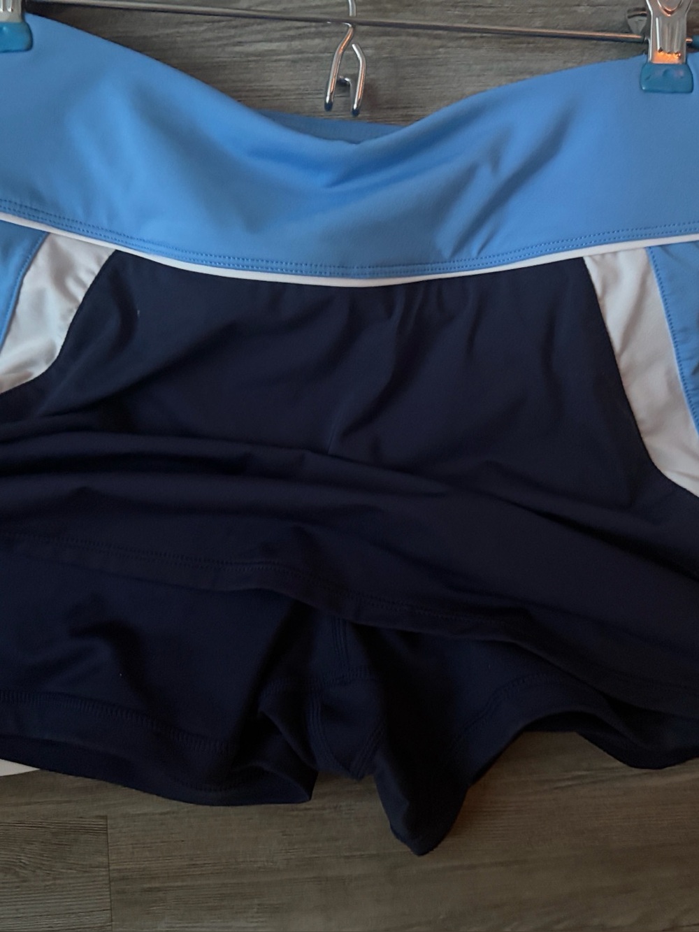 Fila Navy and Light Blue Skirt with White Logo Detail - Picture 4 of 4